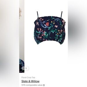 Slate & Willow Floral Crop Top